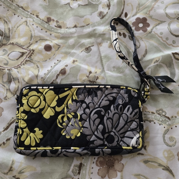 Vera Bradley Black and Yellow Women's Wristlet - Picture 2 of 2